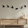 Wallity Umudo Accesorio Decorativo de Pared de Metal con Siluetas de Pájaros en Negro